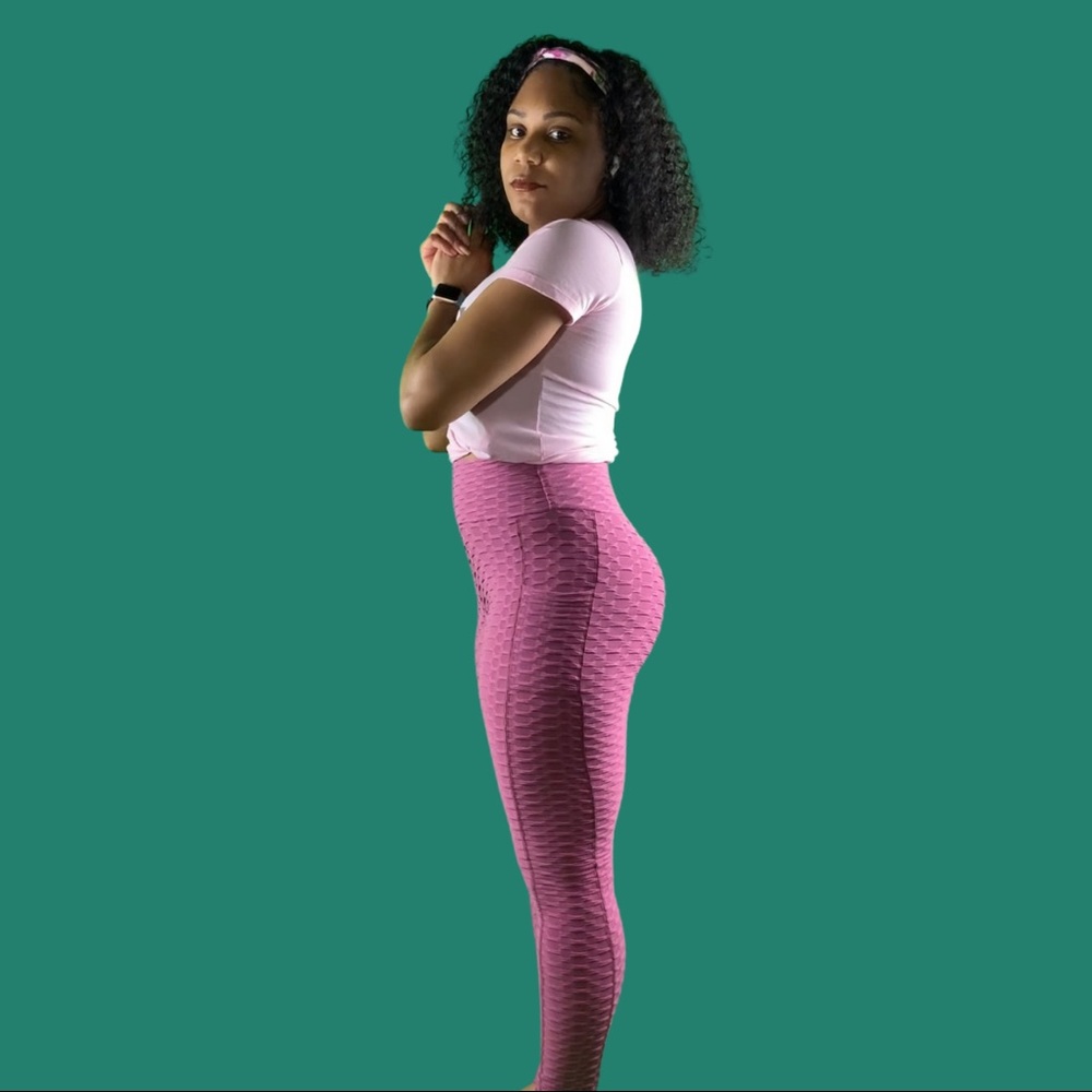 High Waisted Textured Leggings with Pockets